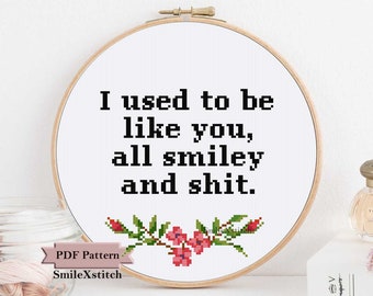 Funny cross stitch pattern funny office gift funny wall hanging hoop decor modern cross stitch rude cross stitch subversive cross stitch