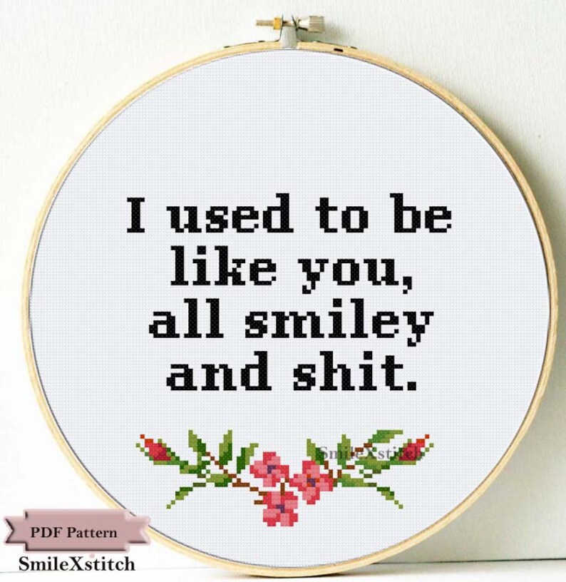 Funny cross stitch pattern funny office gift funny wall hanging hoop decor modern cross stitch rude cross stitch subversive cross stitch image 5