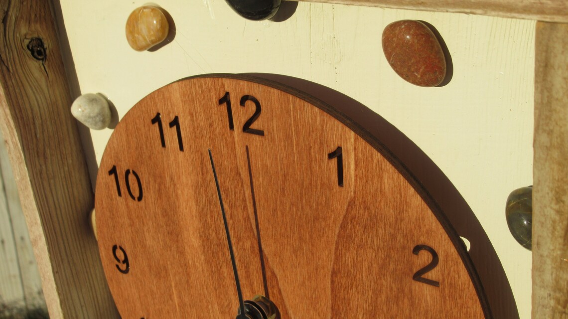 Rustic Cedar Wood Shadow Box Clock Etsy