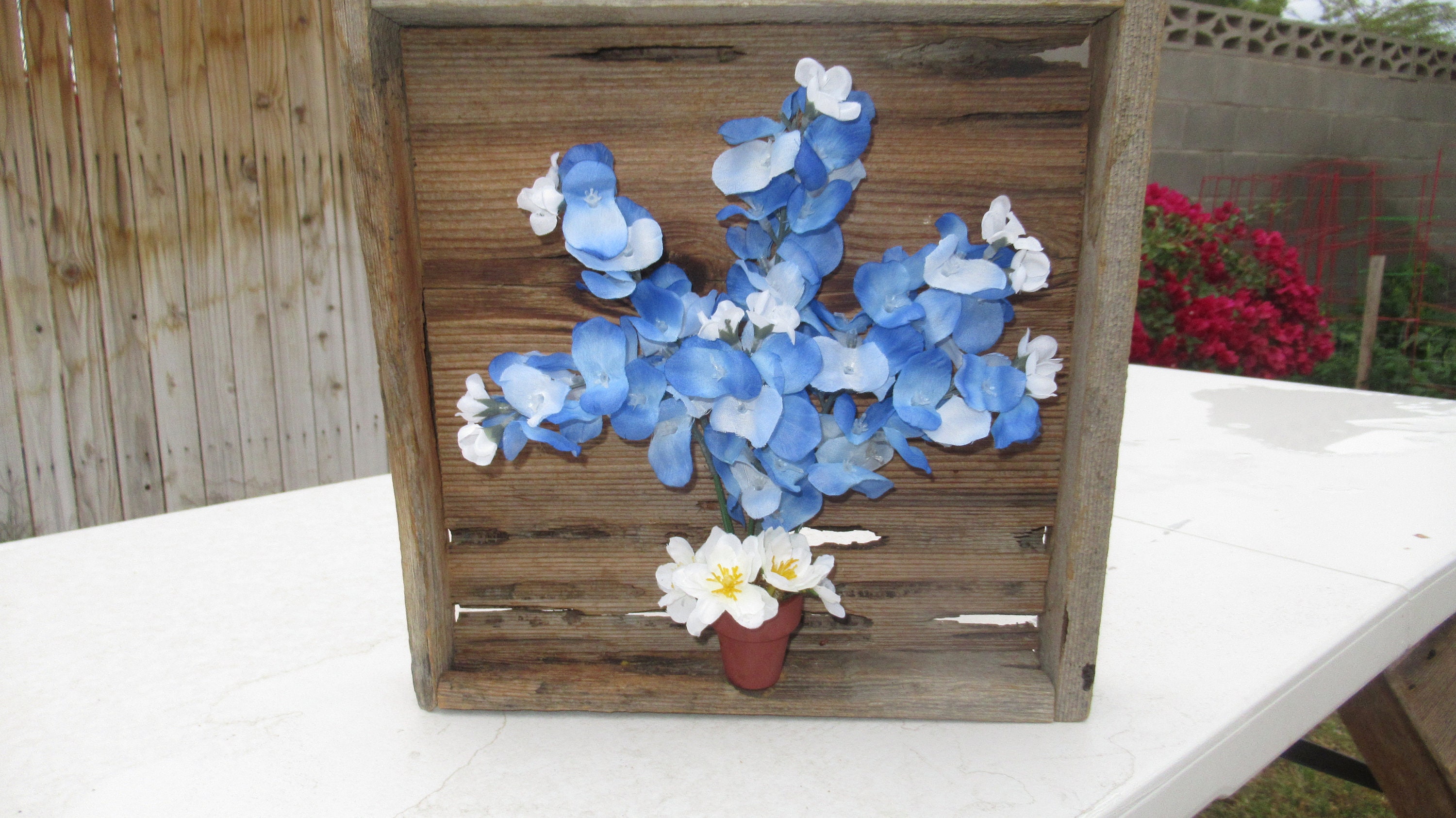 Handmade Rustic Wood Box Frame Wall Hanging Artwork w/ Etsy