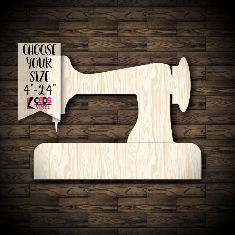 Sewing Machine Wood Cut Out Choose from 21 Sizes