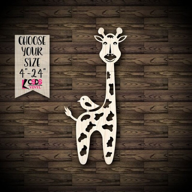 Baby Giraffe Wood Cut Out Choose from 21 Sizes Etsy