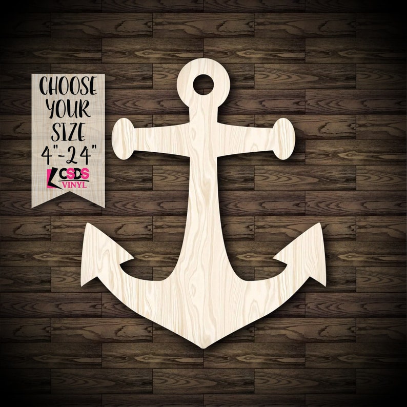 Ship Anchor Wood Cut Out Choose from 21 Sizes