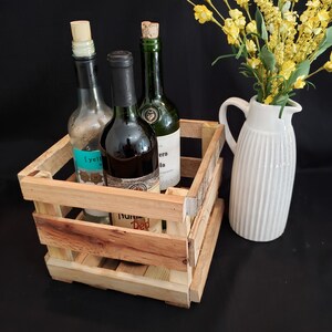 Small wooden crate, shelving crate, display crate, crate ,wooden storage crate , storage crate,Carry All Wood Crate image 3