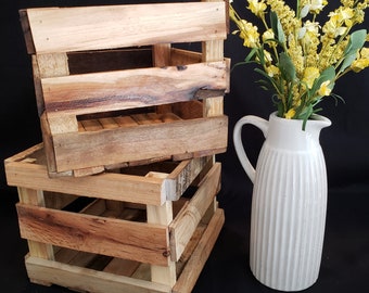 Small wooden crate, shelving crate, display crate, crate ,wooden storage crate , storage crate,Carry All Wood Crate