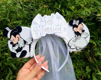 Just Married / Bride to be / Groom to be Wedding Honeymoon Hen Do Bridal Mouse Ears