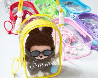 Custom Doll Carry On Transparent Bag: Personalized Bag For 15-17cm Dolls