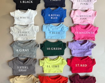 Personalized Custom Logo Mini Keychain Doll Clothes For V1, V2, V3  15-17cm Dolls: Shirt Tee Tshirt