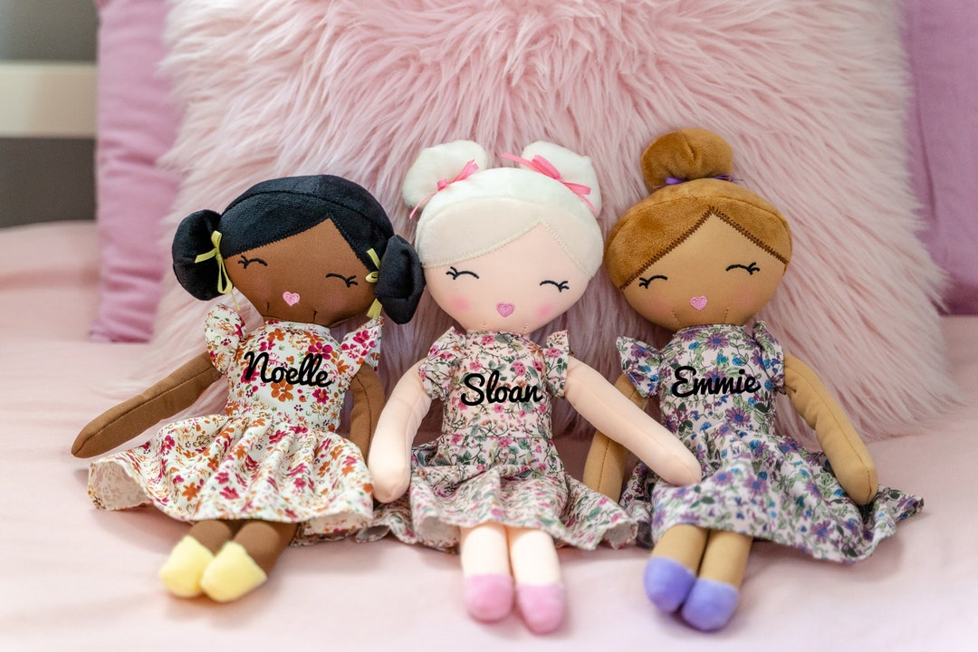 Personalized Kids Doll With Name Custom Plush Doll Baby Shower Gift