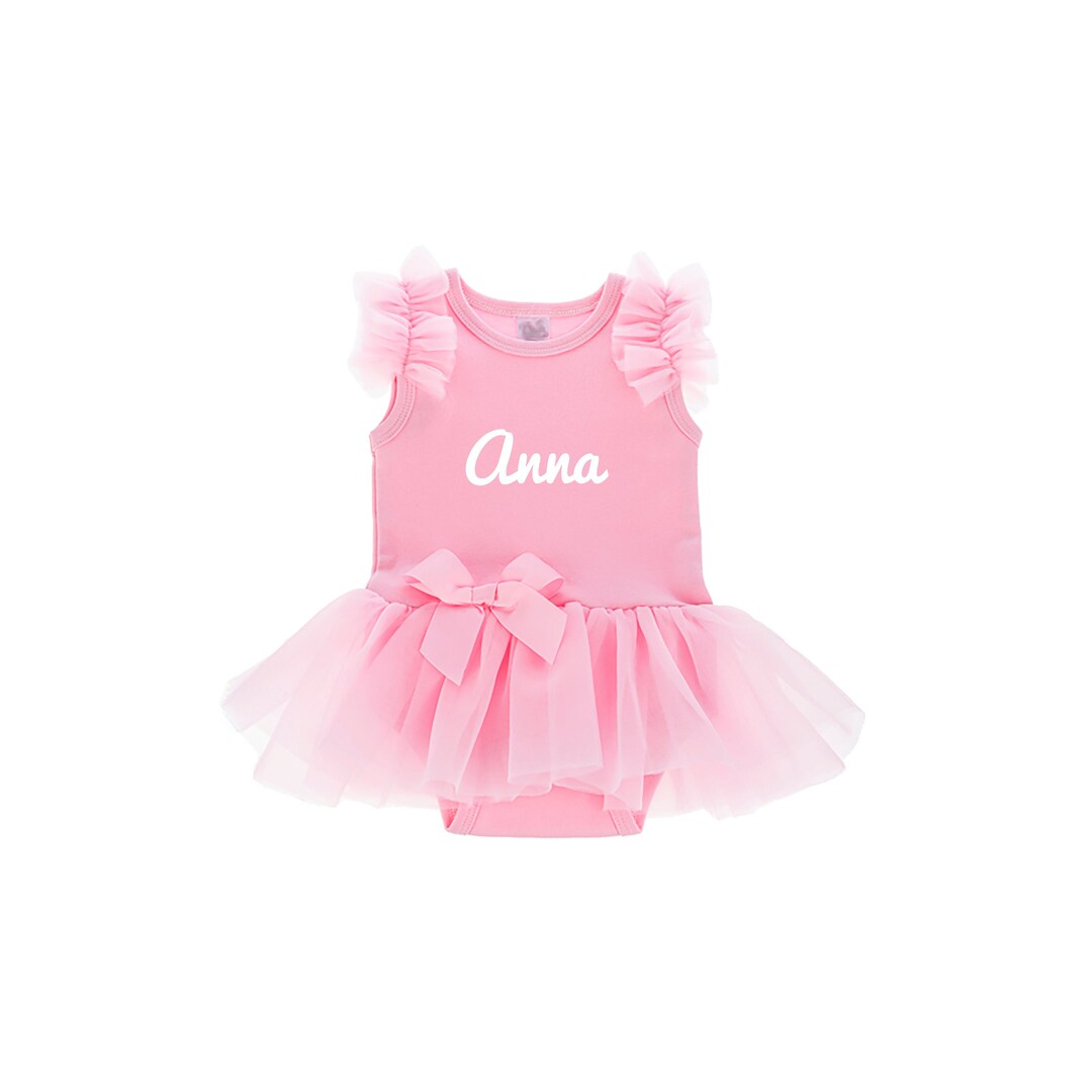 Personalized Pink Baby Tutu Onesie Girls Diaper Shirt Baby Etsy
