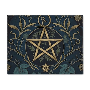 Alter cloth/Table Mat for Wiccan, witch, Pagan Alter, or table, Magical workings, rituals, tile Beautiful Pentacle