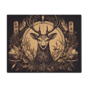Alter Cloth/Mat, Table Décor, The Stag, Wicca, Witch, Pagan, Magic, Spells, Rituals