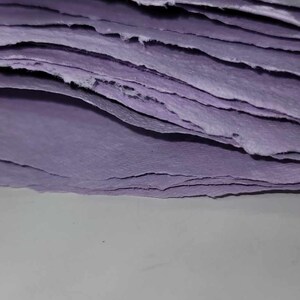 15 papeles teñidos hechos a mano/Reciclados/Morados/Manualidades de papel/Diario basura/Álbum de recortes/Efímeras