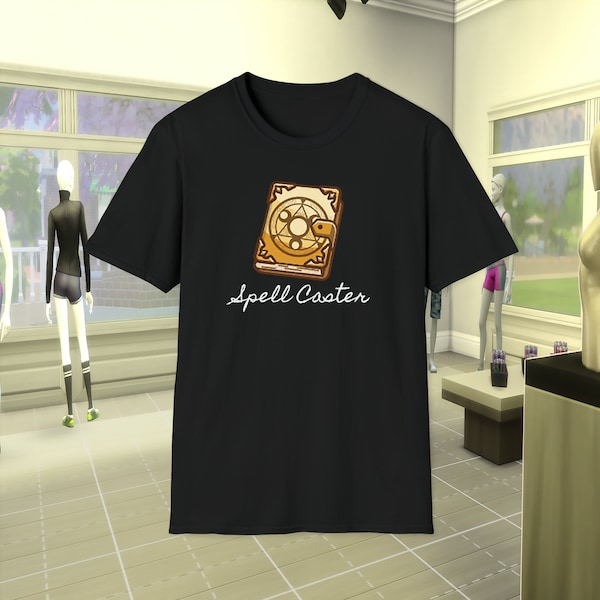 Simlish T-shirt, Spell Caster, Sorcery, sim sims fan art, 3 colors, s-3xl, soft unisex tee