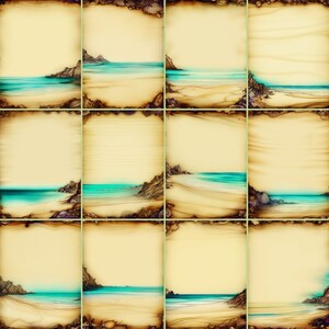 12 hermosos papeles imprimibles/digitales de alta resolución, 8,5 x 11, playa, océano, mar, diario basura/álbum de recortes/estacionario