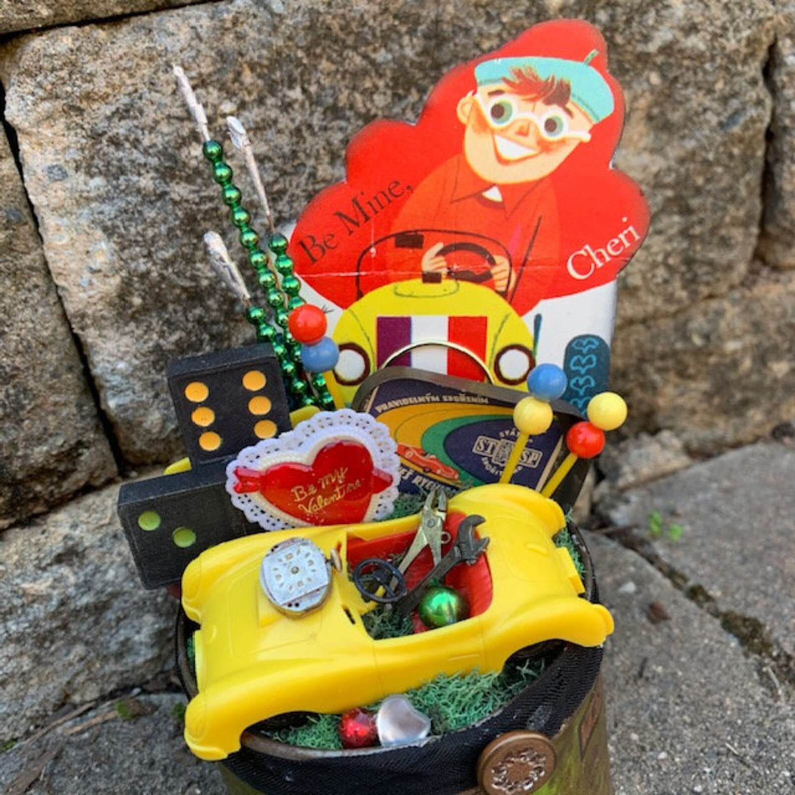 Valentine's Day Gift for Him Car Guy Gift Assemblage Etsy