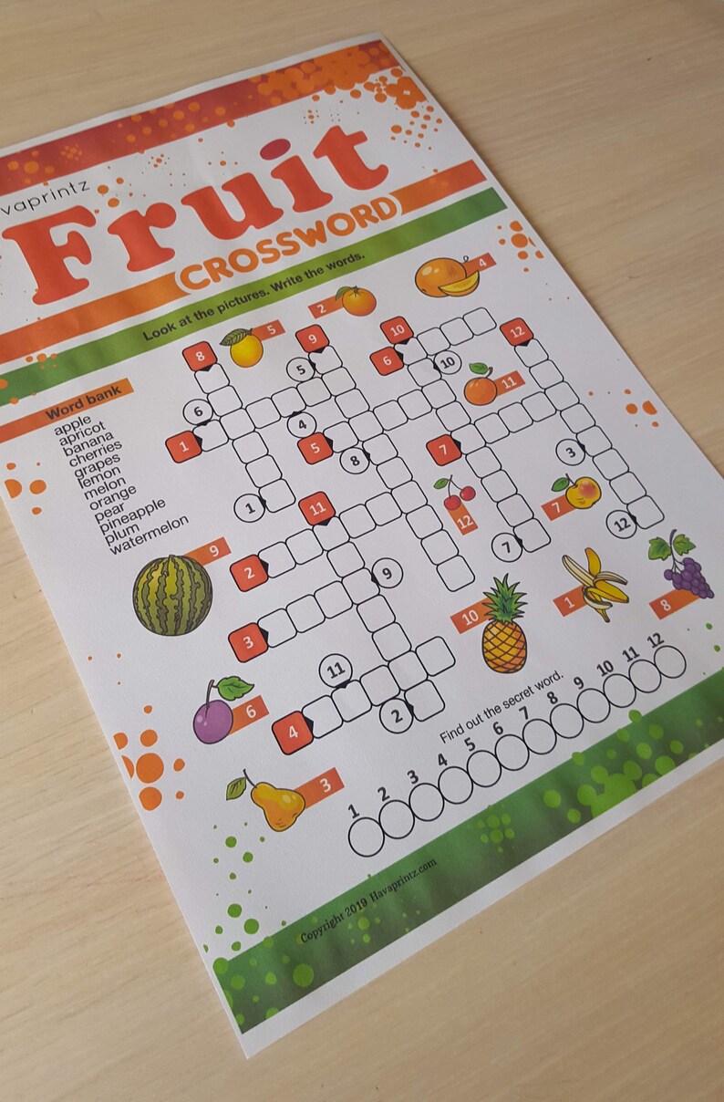 Printable Crossword Games Kindergarten Sight Words Hand Etsy Canada