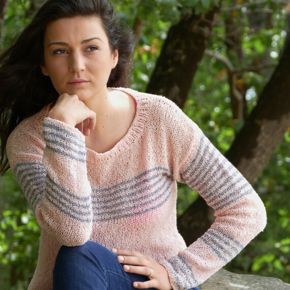 light pink summer sweater