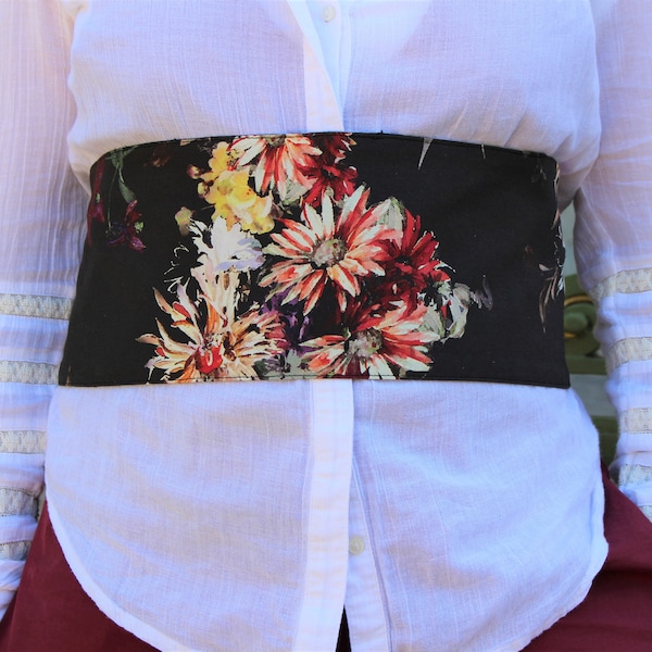 Ceinture Obi Fleurs de Provence