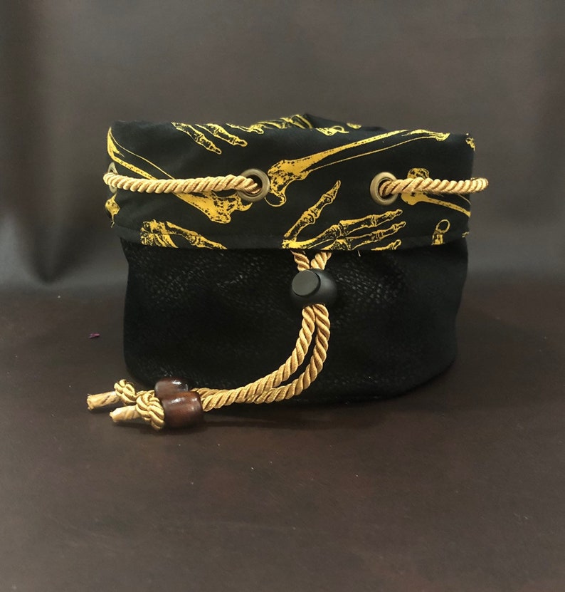 Medium Dice bag Bones black outer