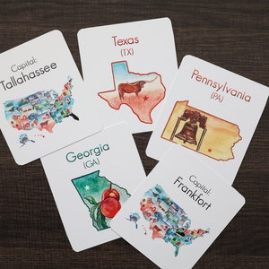 USA States & Capitals Flashcards