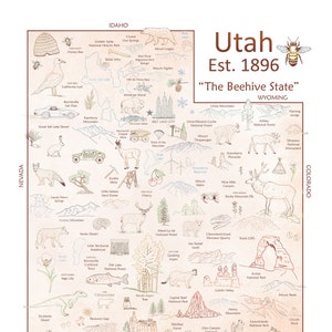 Utah Map Print
