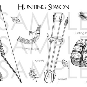 Bow Hunting Coloring Page