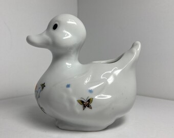 Mauve Porcelain Vase Aqua Vintage Andre Richard Blue White