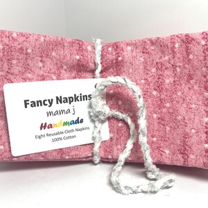Servilletas elegantes de mama j, hechas a mano. Ocho servilletas de cena hechas a mano con tela 100 % algodón de colores brillantes. Letras de amor de 40 cm.