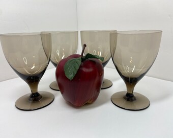 Vintage Smoky Brown Stemware