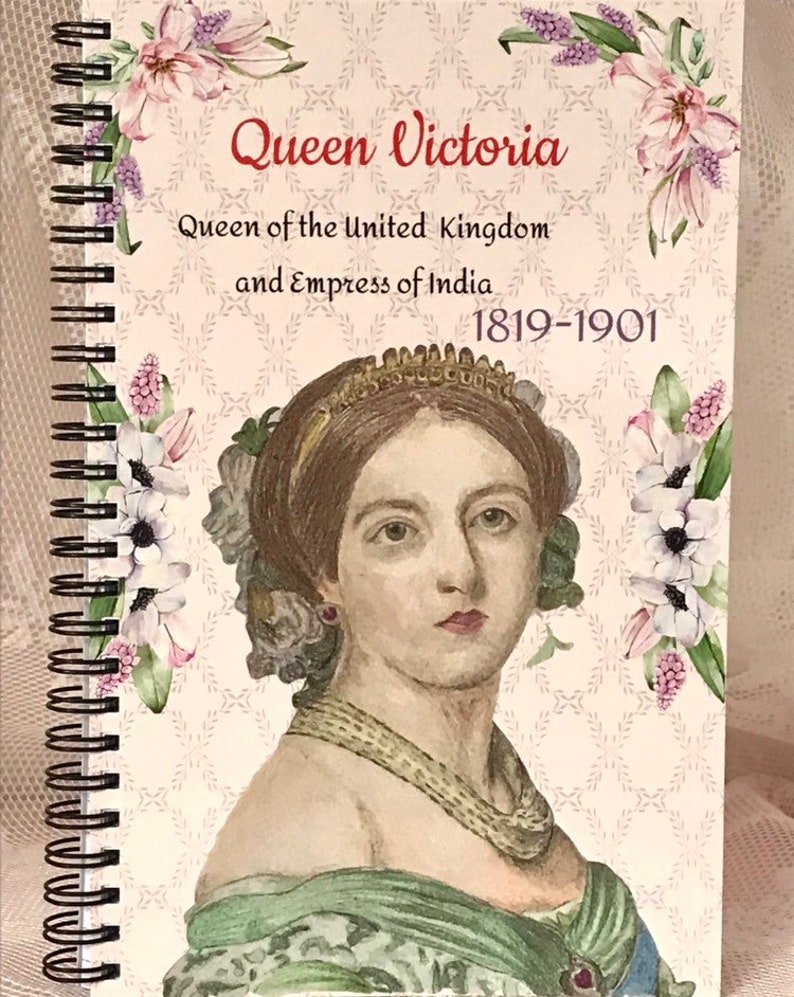 Queen Victoria illustration notebook