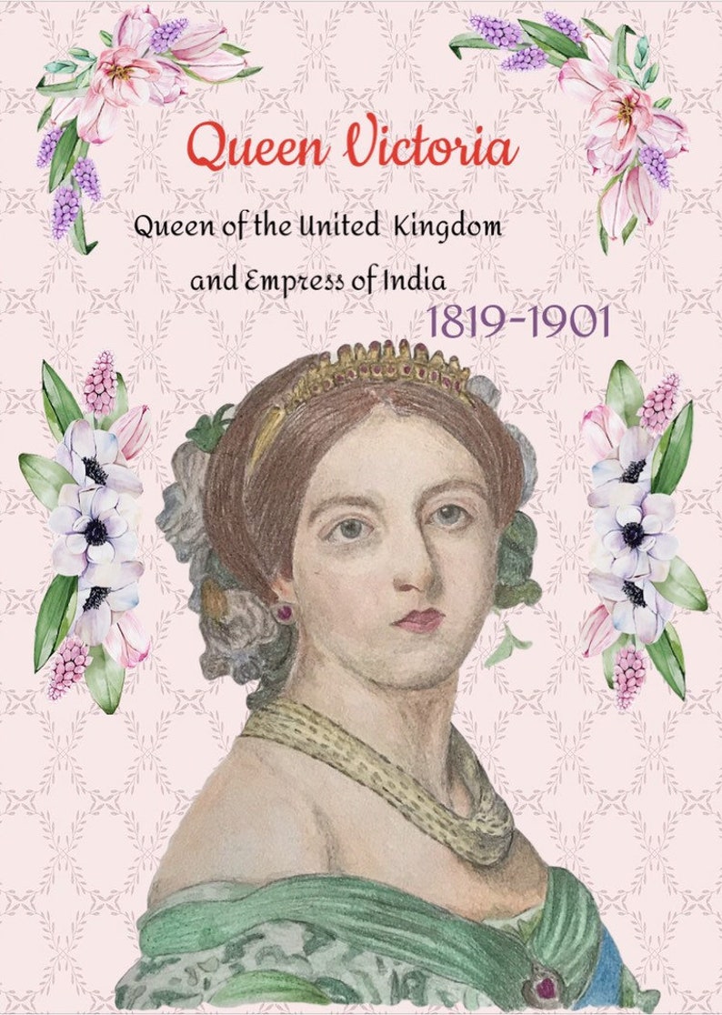 Queen Victoria illustration notebook