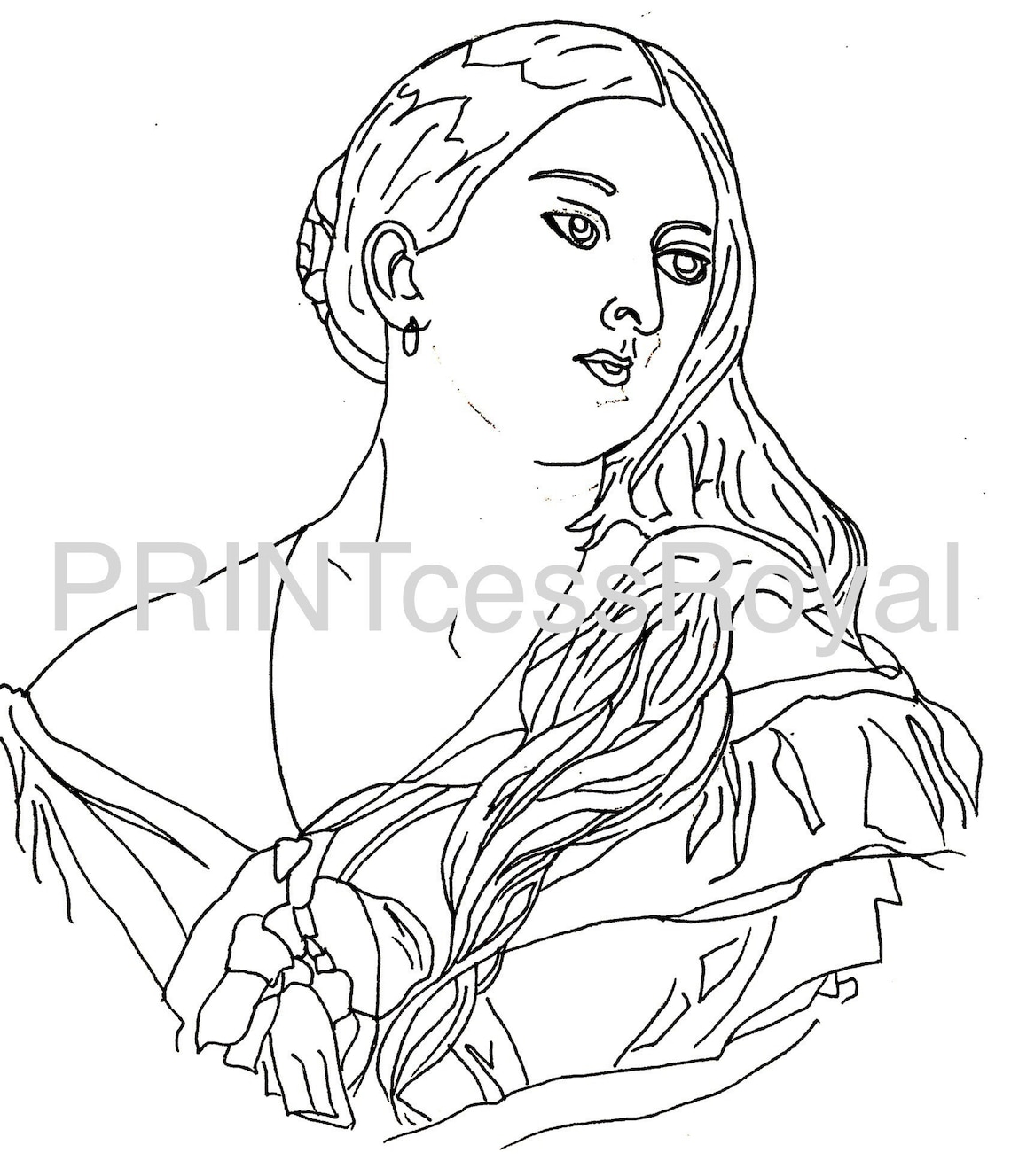 Downloadable Queen Victoria Colouring Pages History Gift/the - Etsy UK
