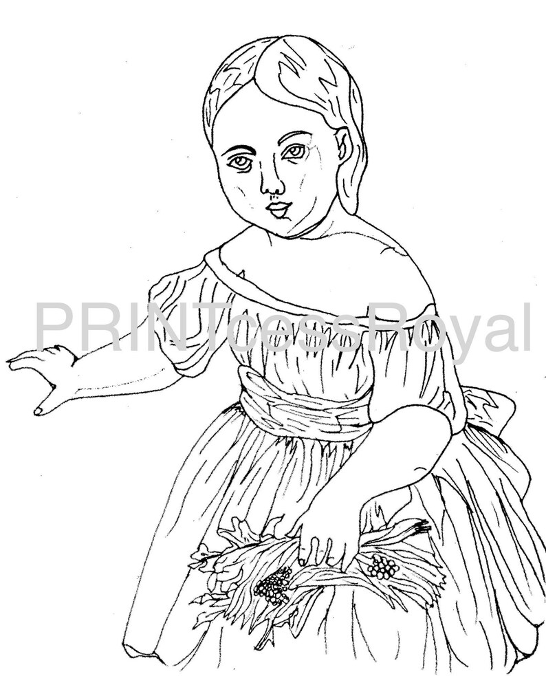 Victoria Coloring Pages: Downloadable Queen Victoria Colouring Pages History Gift/the