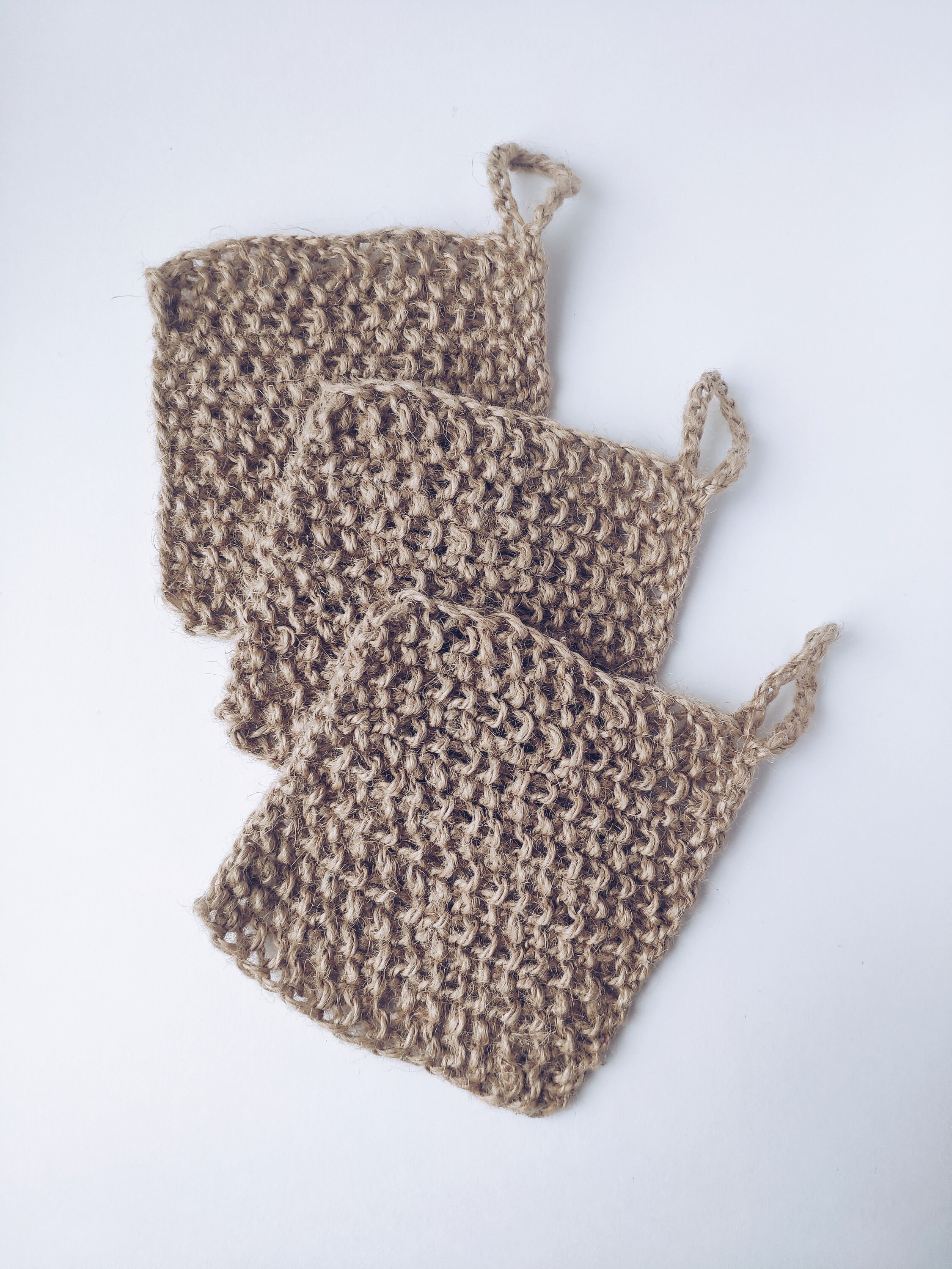 Jute Scrubbies Natural Crochet Dishcloth Organic Tawashi Etsy
