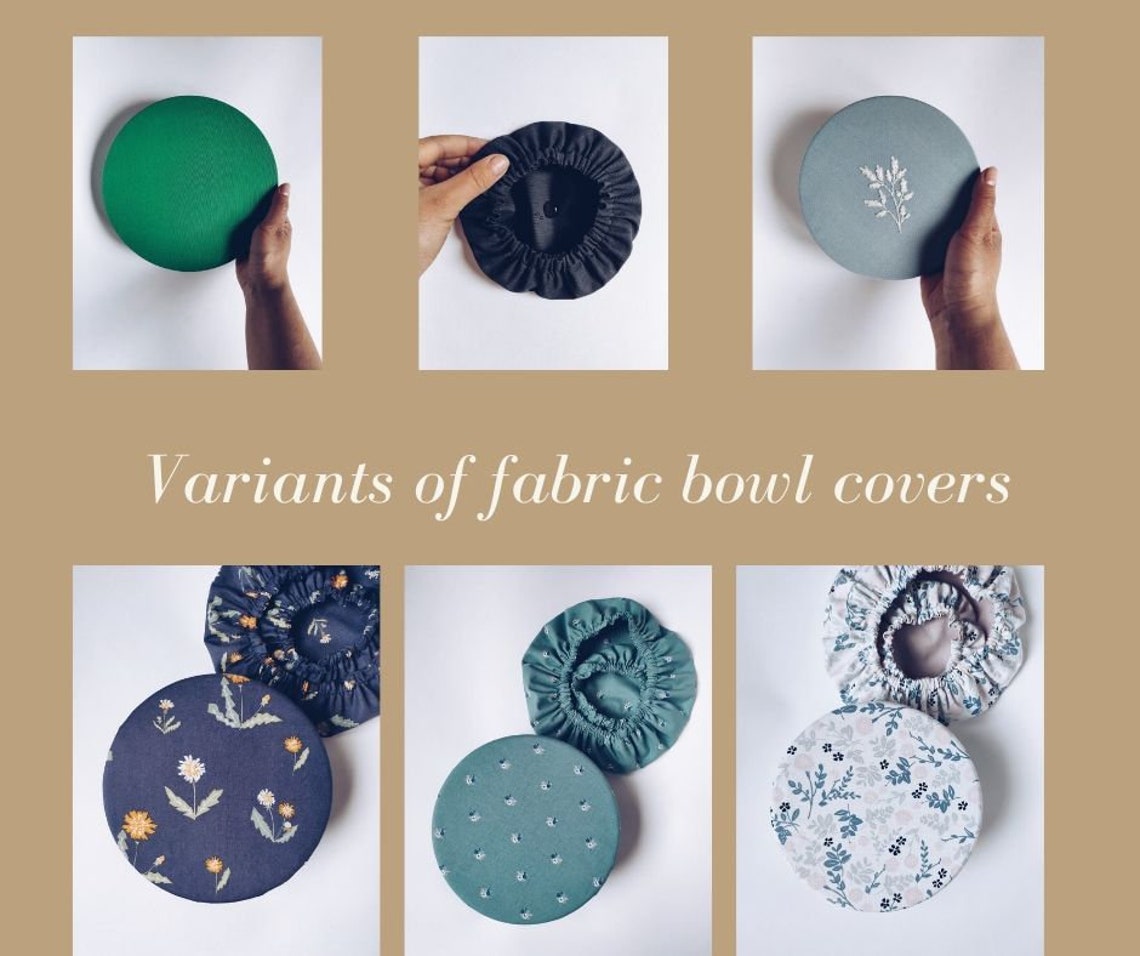 Reusable Bowl Cover PDF Tutorial how to Make Washable Plate Etsy