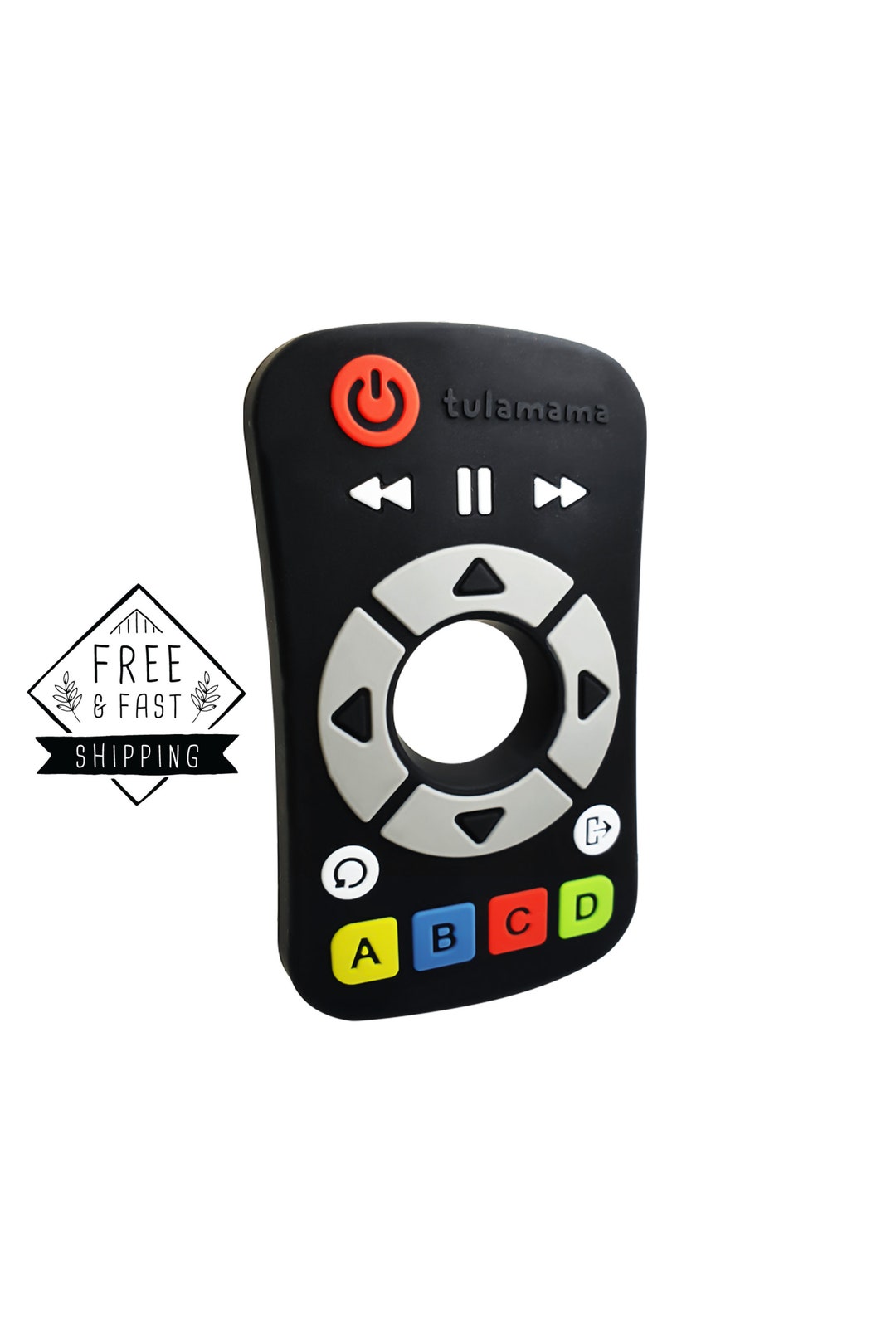 Remote Control Baby Teething Toy Cute Silicone Sensory Toy Etsy