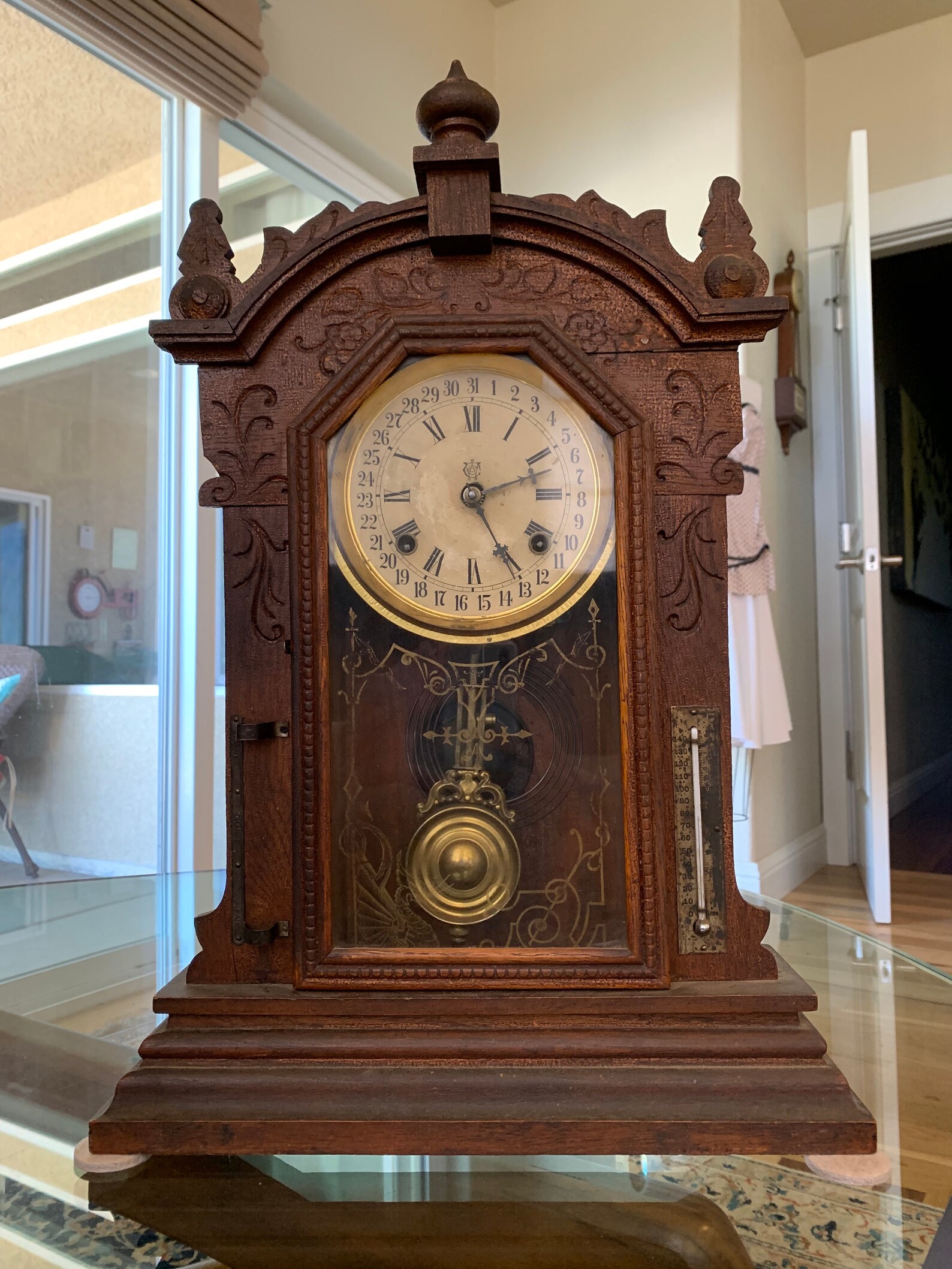 Antique Gingerbread Waterbury Mantel Clock Etsy