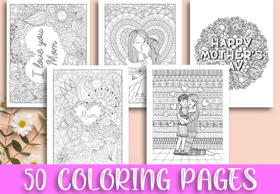 Mother's Day Coloring Pages for Kids Teens Adults Best