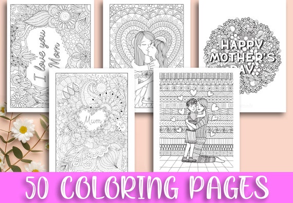 Mother's Day Coloring Pages for Kids Teens Adults  Best