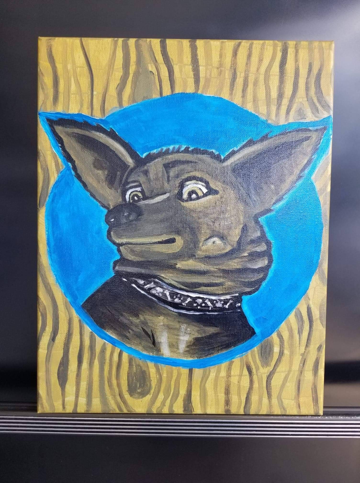 Ugly dog store painting