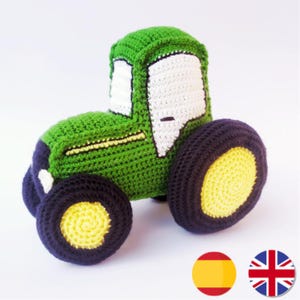Patrón Tractor John Deere * Amigurumi tractor* crochet tractor * crochet pattern * tractor pattern* tractor juguete