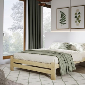 Nodax Wooden Solid Bedframe Apus Untreated