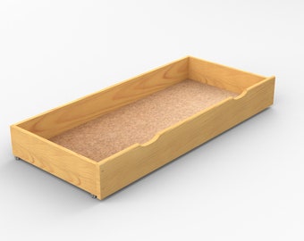 Nodax Underbed Storage Drawer in Alder Finish - Bedding Drawer - Organizer Box - Strong and Durable