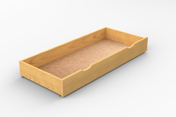 Nodax Underbed Storage Drawer 150 Cm Long In Alder Finish Etsy