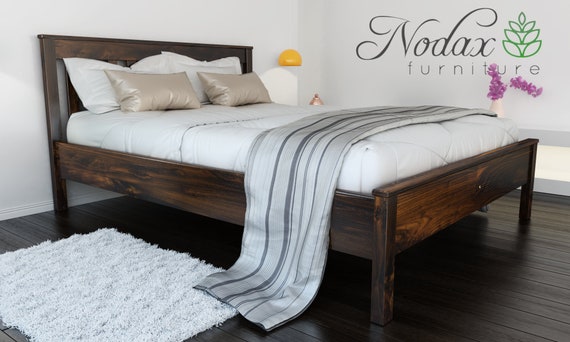 Nodax Wooden Solid Pine Bed Frame Model F17 In Etsy