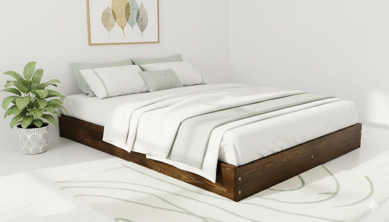 Nodax Wooden Platform Solid Bed Frame With Solid Slats Model 