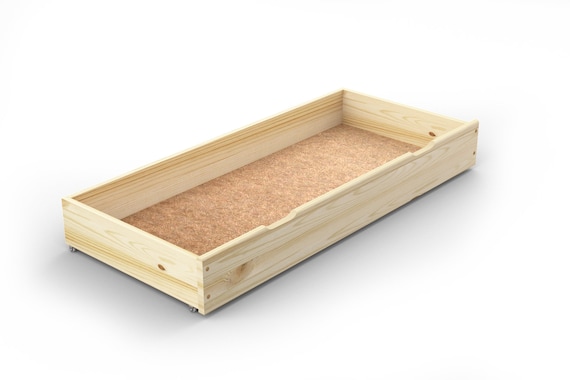 Nodax Underbed Storage Drawer 150 Cm Long In Pine Finish Etsy