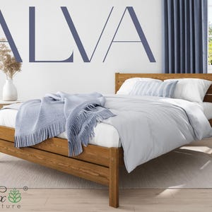 Wooden Handmade Traditional Solid Bedframe ALVA (F3) by Nodax