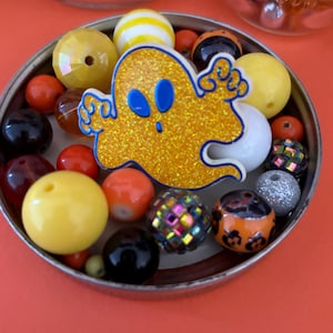 Glitter ghost 1983 vintage pin